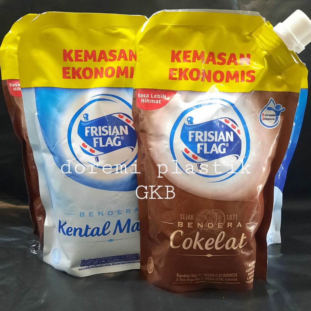 

Frisian flag pouch 560Gr / susu bendera pouch besar / susu kental manis Frisian Flag vanilla coklat