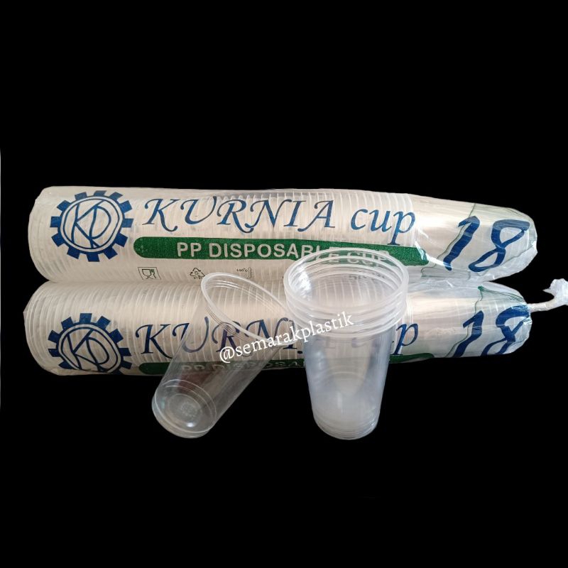 cup / gelas plastik 18 oz