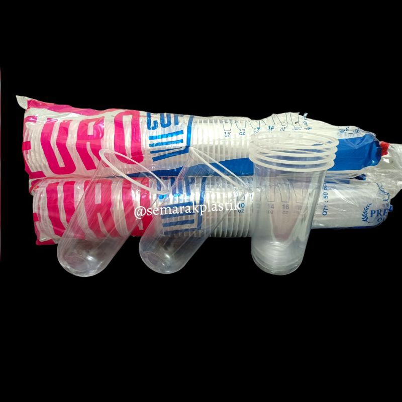 cup / gelas plastik 22 oz Oval Euro Cup