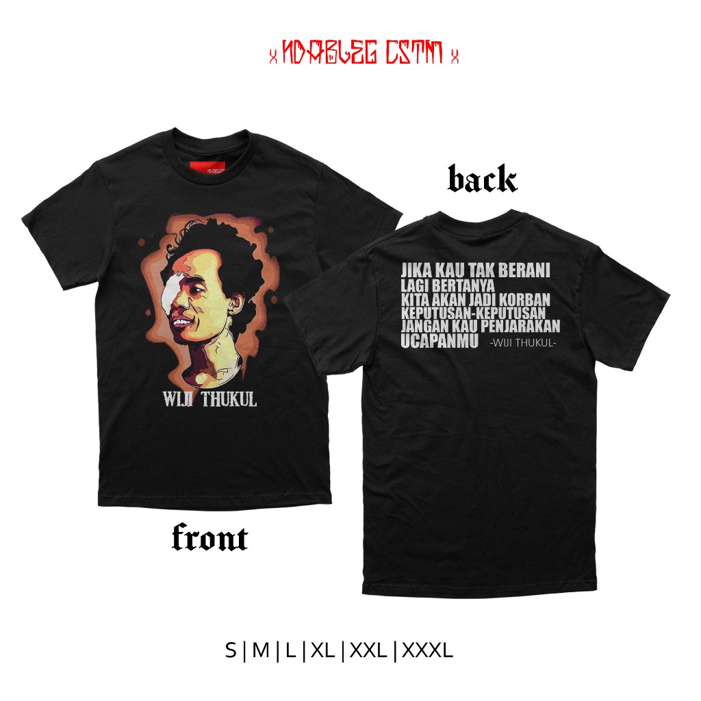 tshirt aktivis wiji thukul kaos wiji thukul combed 24s