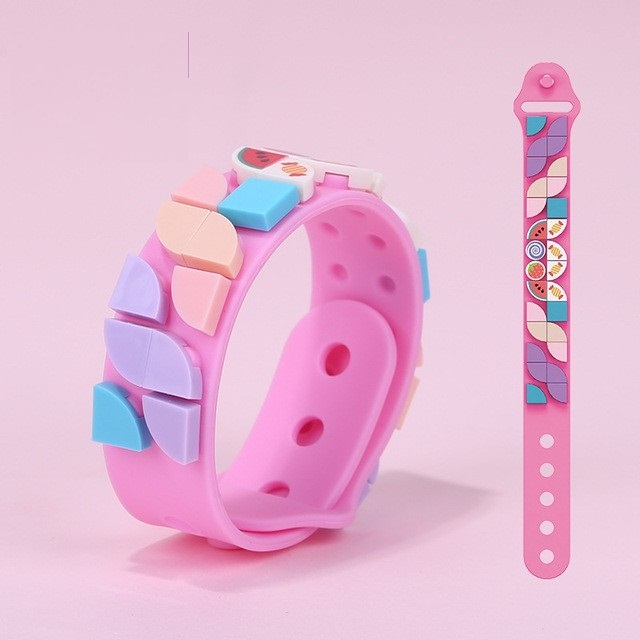 Mainan Gelang Lego Dots Bracelet Viral / Mainan Anak Kreatif Balok Gelang silikon Puzzle