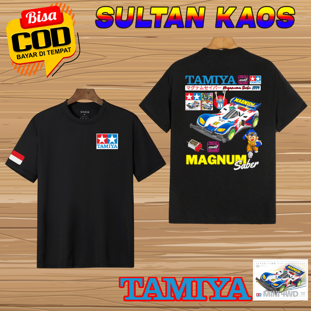 -TamiyaMagnum Sultankaos89 Baju Tamiya Magnum Saber Anak-Anak/ Kaos Kolektor Tamiya Mini 4WD/Seragam