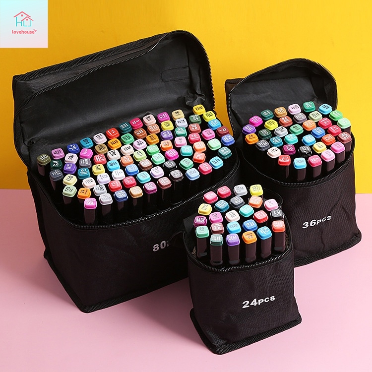 

Spidol Stabilo Toddi 24-80 Warna Dual Side Fine Art Brush Pen Animation Marker Set Sketsa