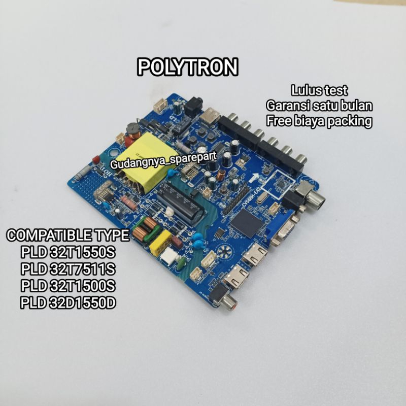 MB TV LED POLYTRON PLD 32D1550D PLD32D1550D MAINBOARD MOBO MODUL MESIN TV MOTHERBOARD