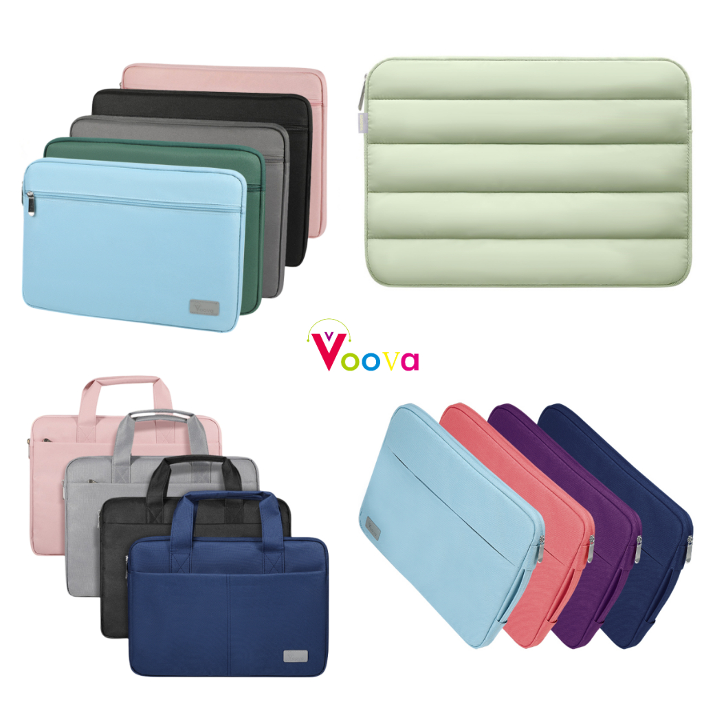 VOOVA Tas Laptop Sleeve Canvas, Soft Case Cover 12",13",14",15.6",16"