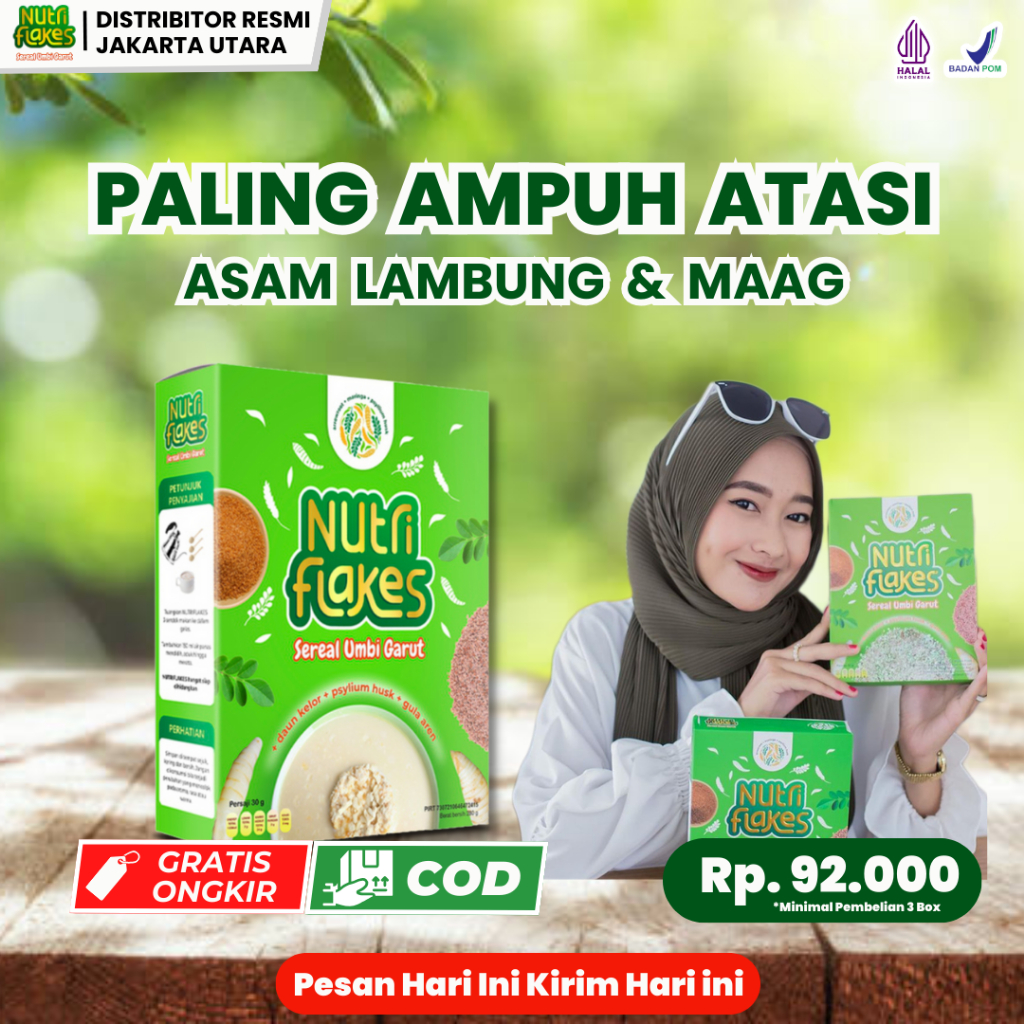 

Nutriflakes Sereal Original Ampuh Atasi Masalah Lambung Original Sereal Diet Enak Sehat 200G Sereal Halal Oatmeal Diet Outmeal Sereal Diet nutrifalkes sereal obat lambung1