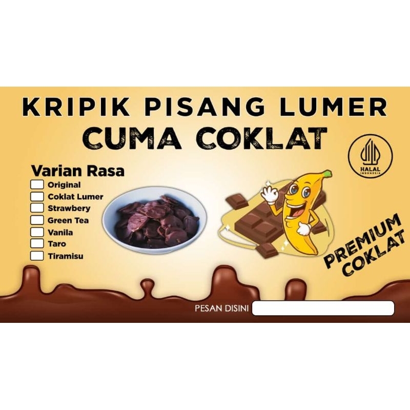 

KERIPIK PISANG COKLAT LUMER By CUMA COKLAT 250gr