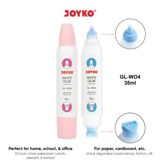 

LEM PUTIH PVAC JOYKO 35 ml / LEM KERTAS / GLUE CAIR JOYKO BOTOL GL W04