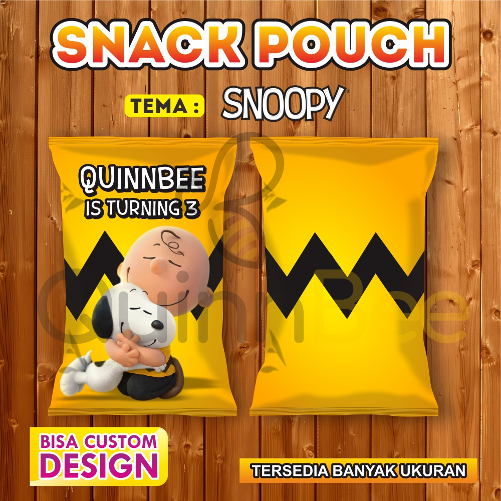 

Snack Pouch Jumbo|Pouch Ultah|Kemasan Snack Ulang Tahun|Birthday Snack Pouch (Gratis Design) - SNOOPY - PEANUTS - CHARLIE BROWN