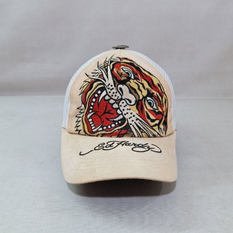 Topi Cap Trucker Ed Hardy Tiger Second Original