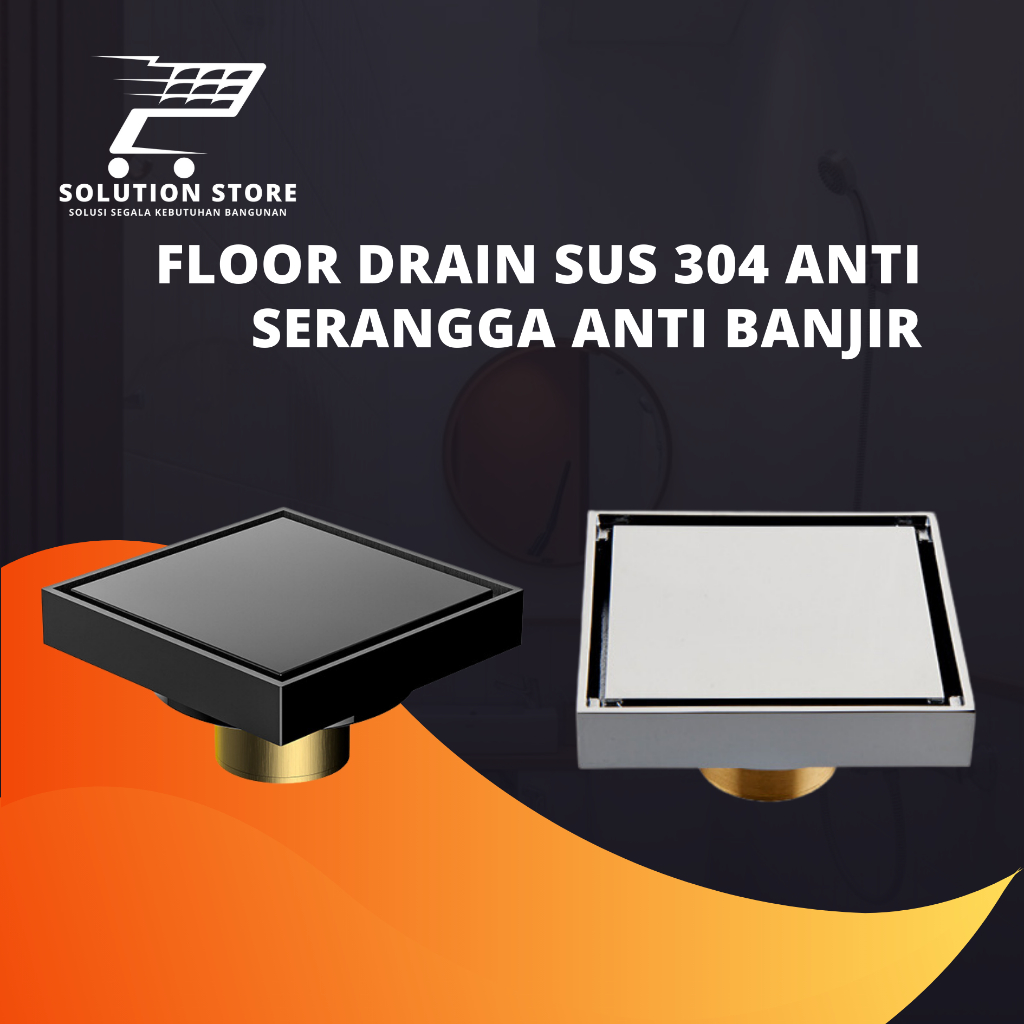 Floor drain hitam / Floor drain anti banjir / Floor drain anti kecoa