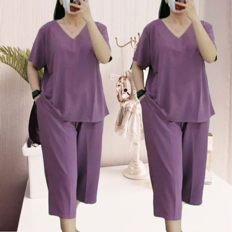 AK stelan wanita/one set crinckle airflow premium