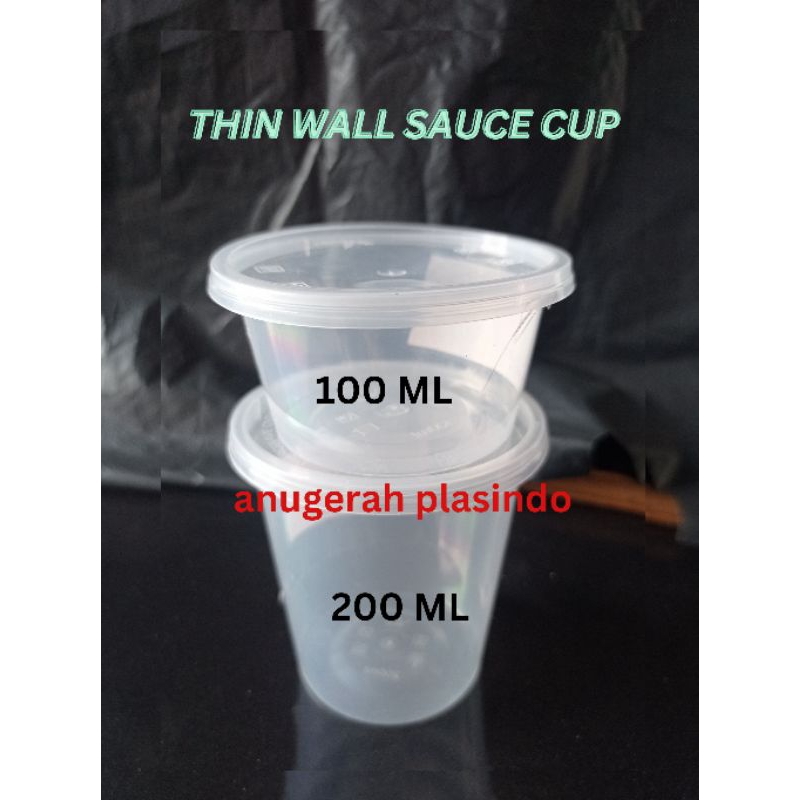sauce cup 200ml thinwall meiji isi 50 pcs