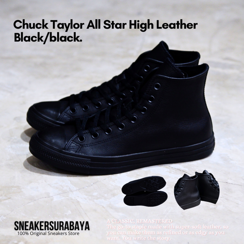 Converse Chuck Taylor Hi Mono Black Leather