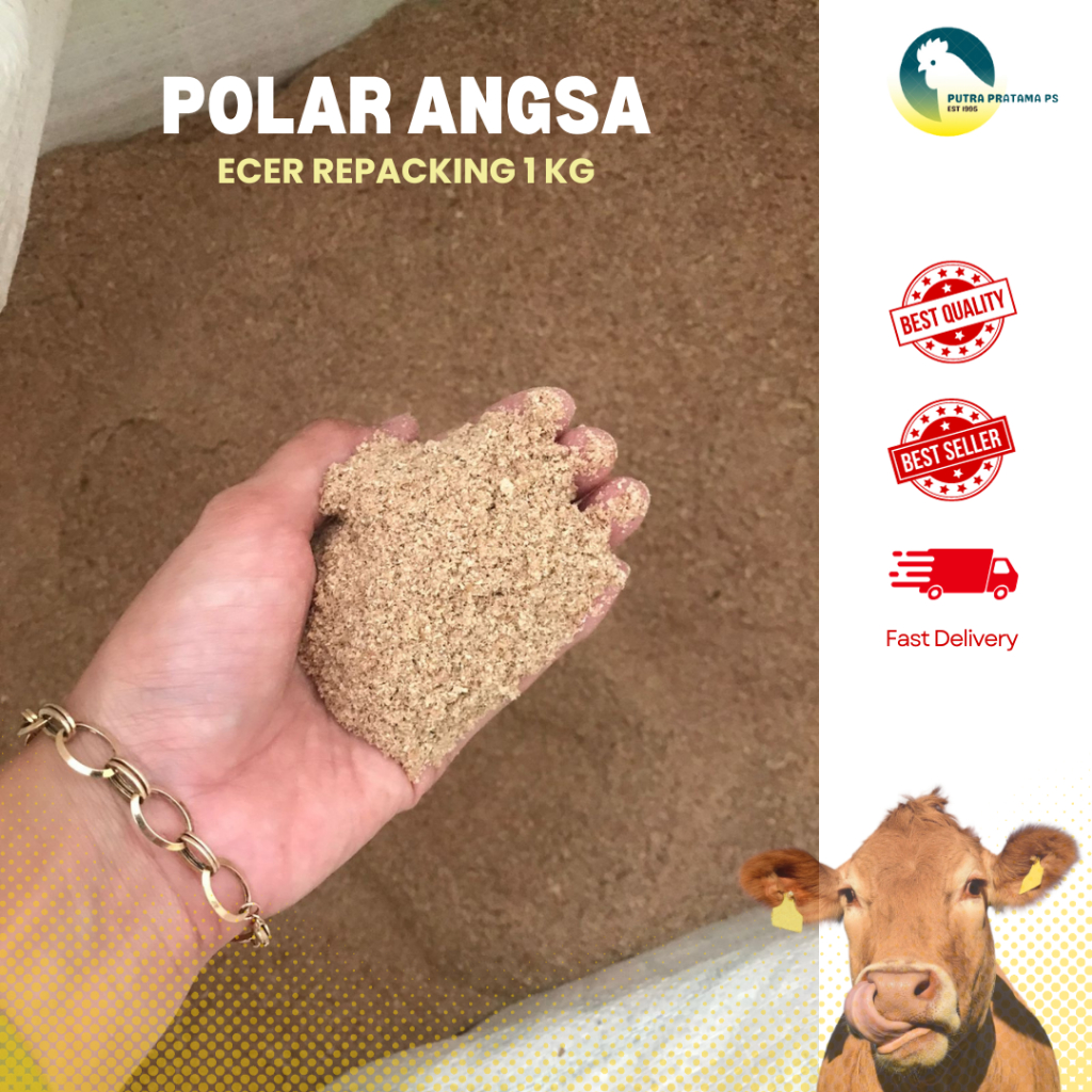 POLAR ANGSA ECER Repacking 1 KG - Polar Gandum Cap Angsa Bogasari - Sentrat Sapi, Kambing, Domba