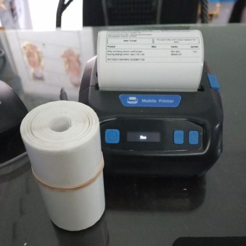 kertas stiker label pengiriman printer thermal 80x100 mm 50 lembar