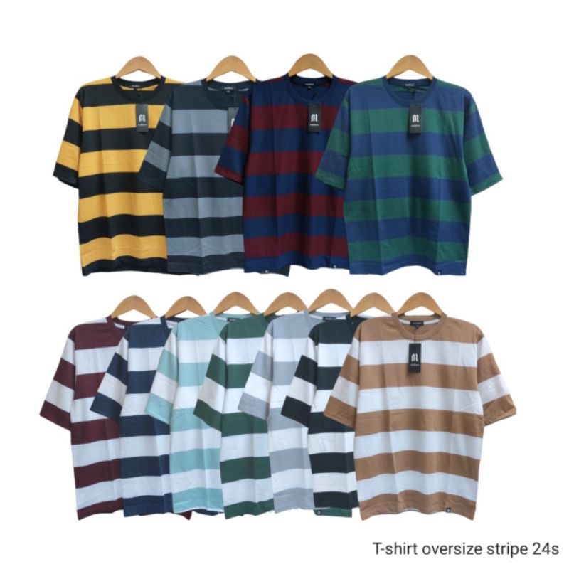 KAOS SALUR PRIA DISTRO KAOS STRIPE ORIGINAL