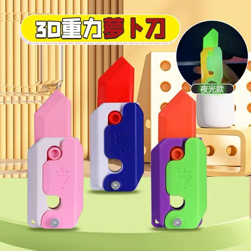 PROMO BELI 1 DAPAT 2 Gravity Carrot Knife 3D Printing / Plastik Cute Carrot Knife / Anti Gravity Car