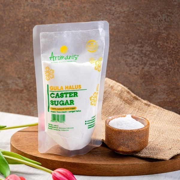 

Aromanis Castor Sugar 100gr Repack Fine Caster Sugar Cane Gula Kaster Halus