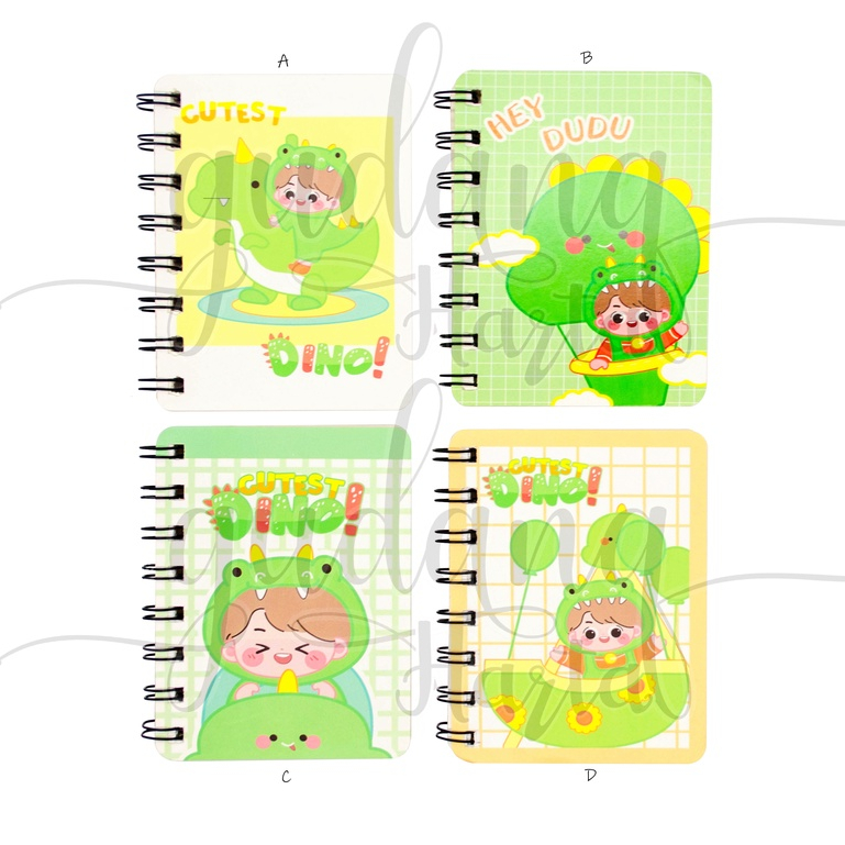 

Notebook A7 Spiral Cutest Dino Buku Mini Motif Dino Lucu GH 308015