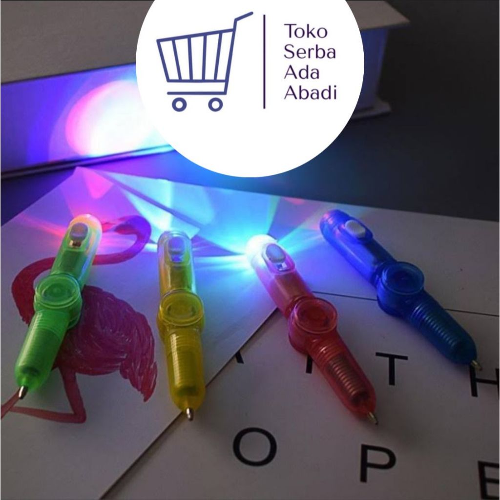 

Pulpen LED Spinner bisa berputar dan bersinar dalam gelap Per Lusin/12 PCS