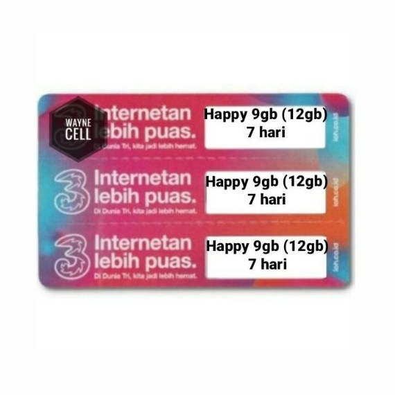 TRI H 9GB (12GB) 7Hari