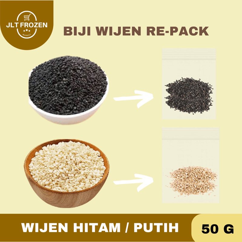 

Biji Wijen Hitam Premium / Biji Wijen Putih Premium - 50g Repack