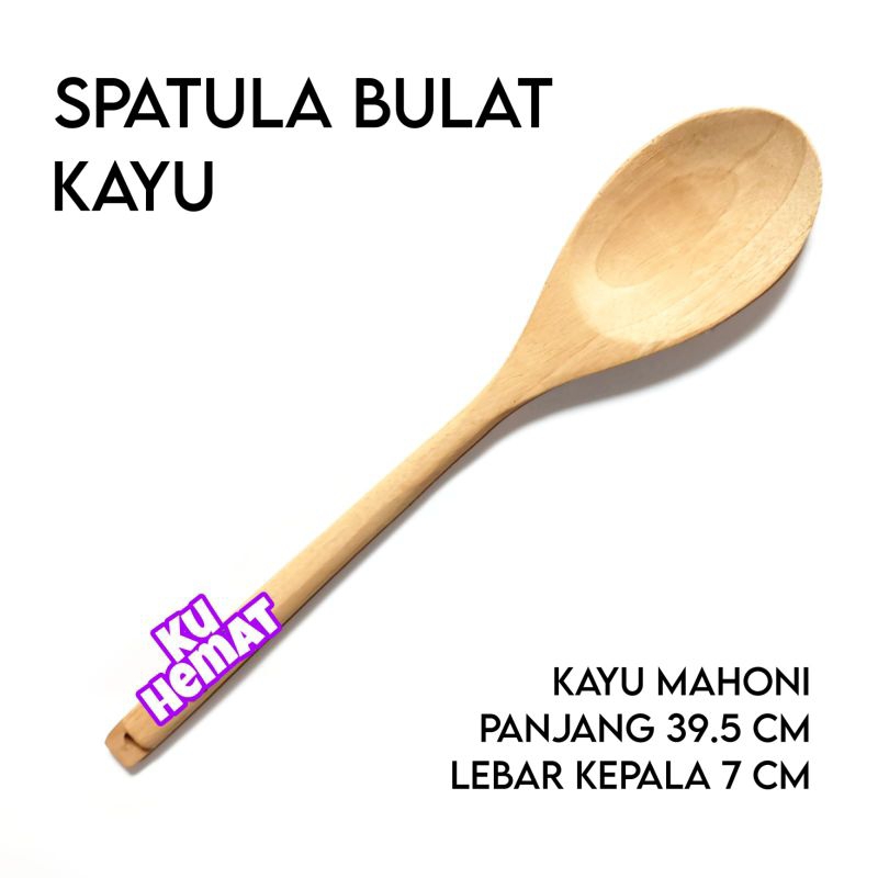 Spatula Sodet Bulat Kayu