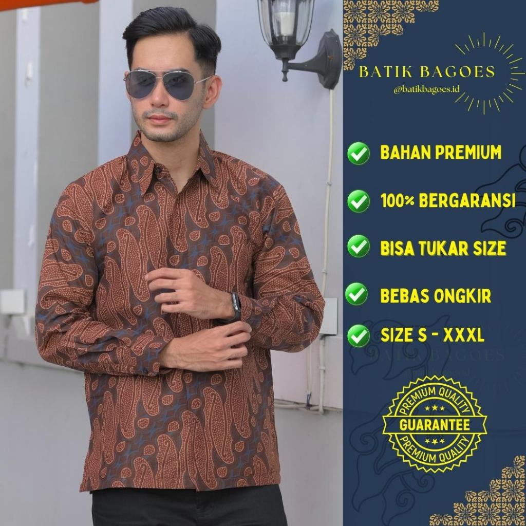 Batik Pria Lengan Panjang Kemeja Batik Pria Furing Asli Solo