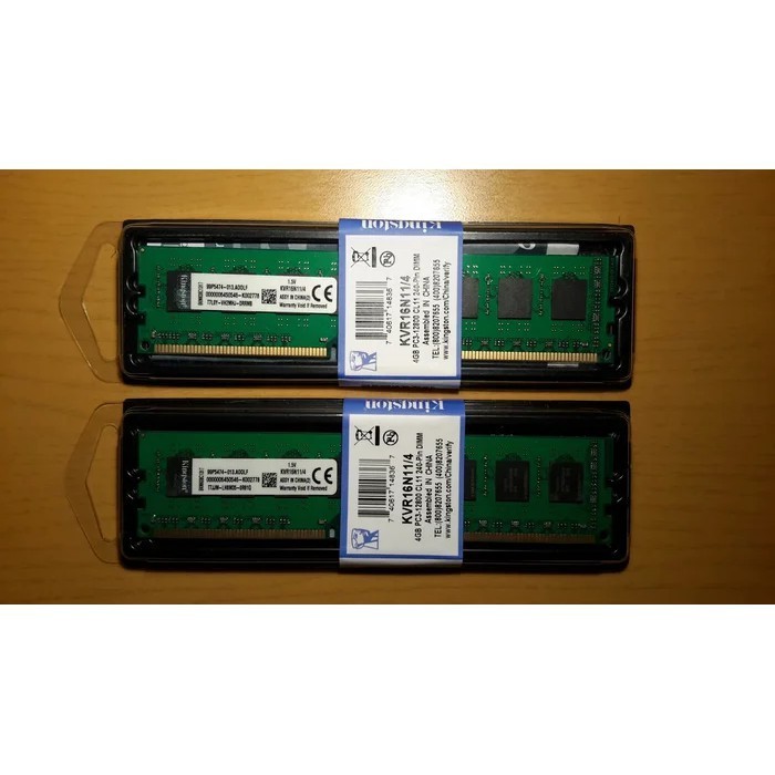 TERBARU Kingston KVR16N11/4 DDR3 4GB PC3-12800 1600Mhz CL11 DIMM