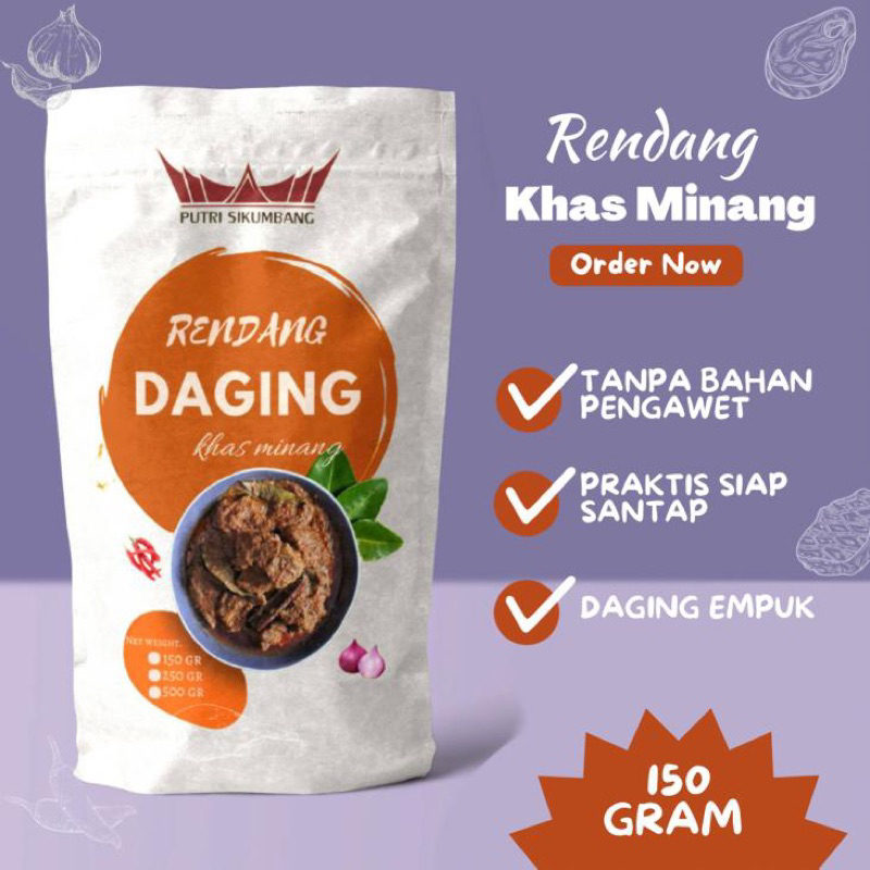 

150gr Rendang Putri Sikumbang