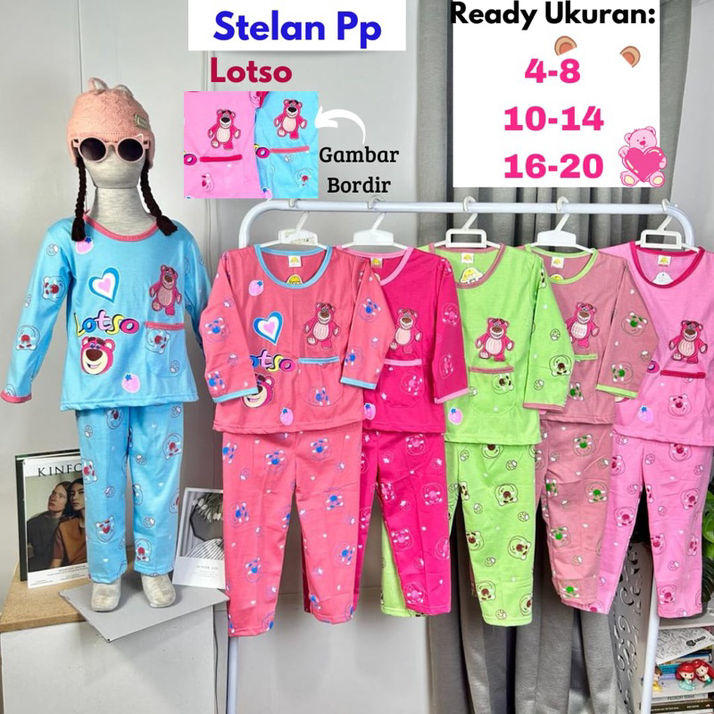 Baju tidur Anak Lotso / Stelan Panjang Anak Perempuan