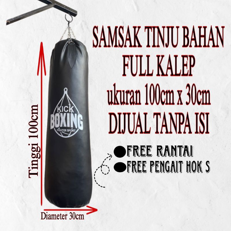 Samsak tinju muaythai 100cm tanpa isi samsak boxing mma 100℅kuat