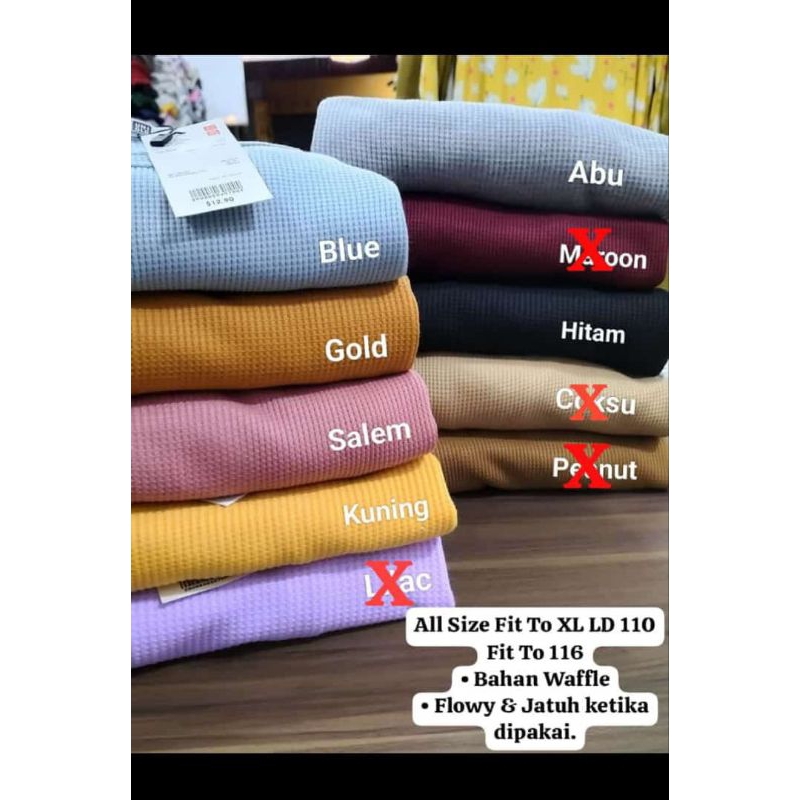 Kaos Rib Lengan Panjang Wanita UNIQLO Keren