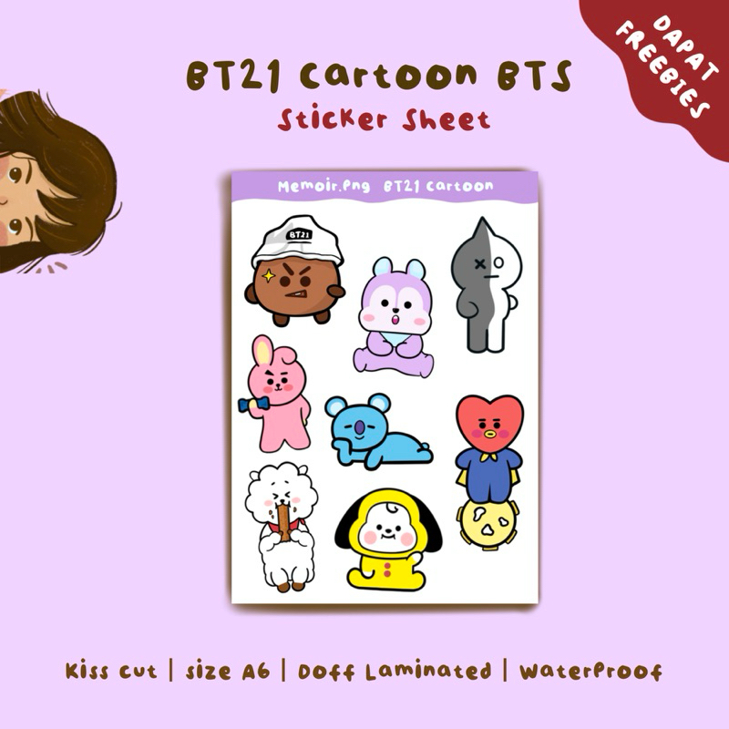 

Memoir.png Sticker Sheet A6 BTS BT21 Kpop BangtanBoys