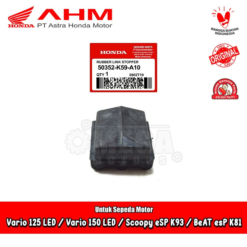 Karet Tahanan Mesin Stopper Honda BeAT Scoopy Stylish Vario 125 150 LED Original AHM 50352-K59-A10