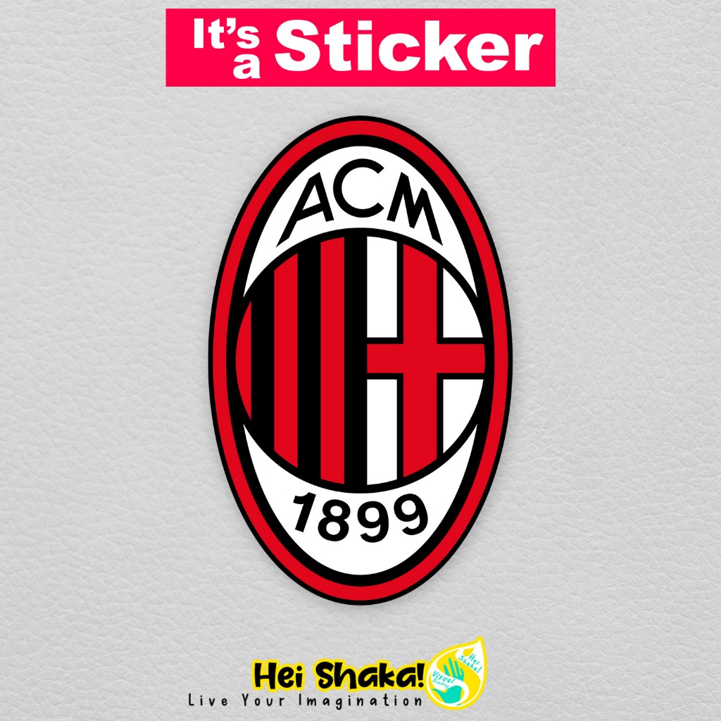 

Stiker AC Milan Klub Sepak Bola Liga Italia Sticker Logo Satuan Bahan Anti Air