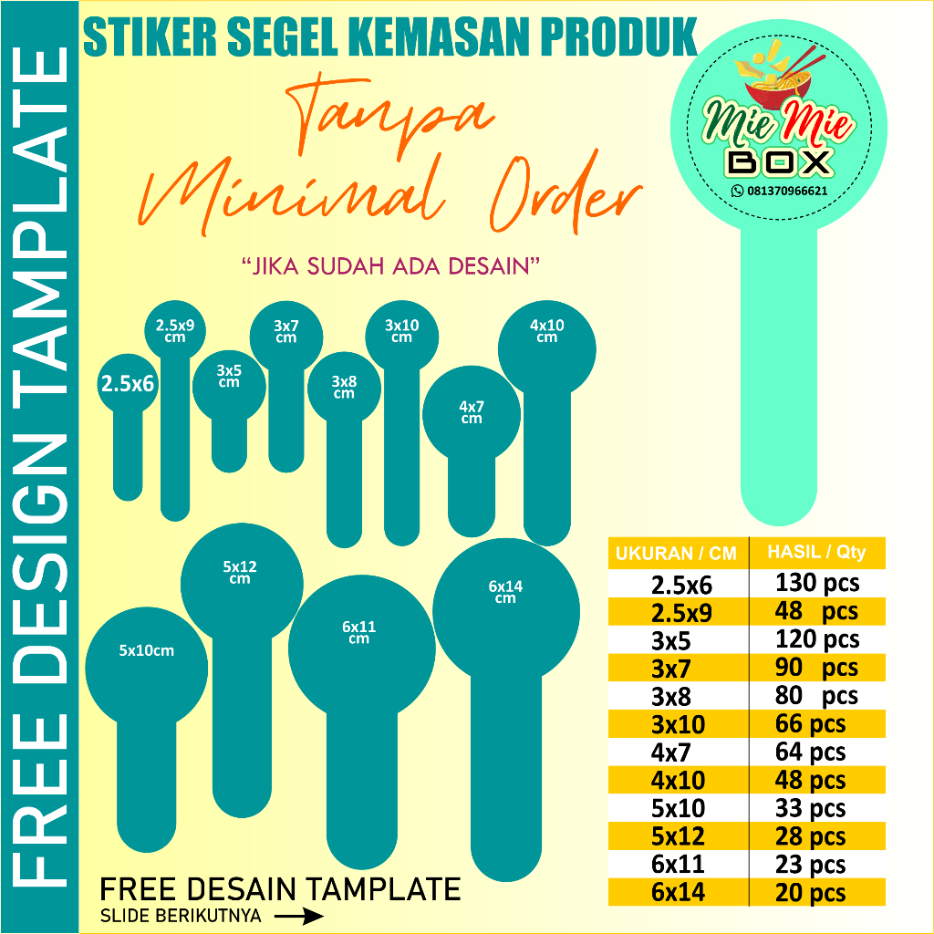 

CETAK Stiker Pengunci Tutup Kemasan / stiker segel / stiker label / stiker kemasan / stiker murah