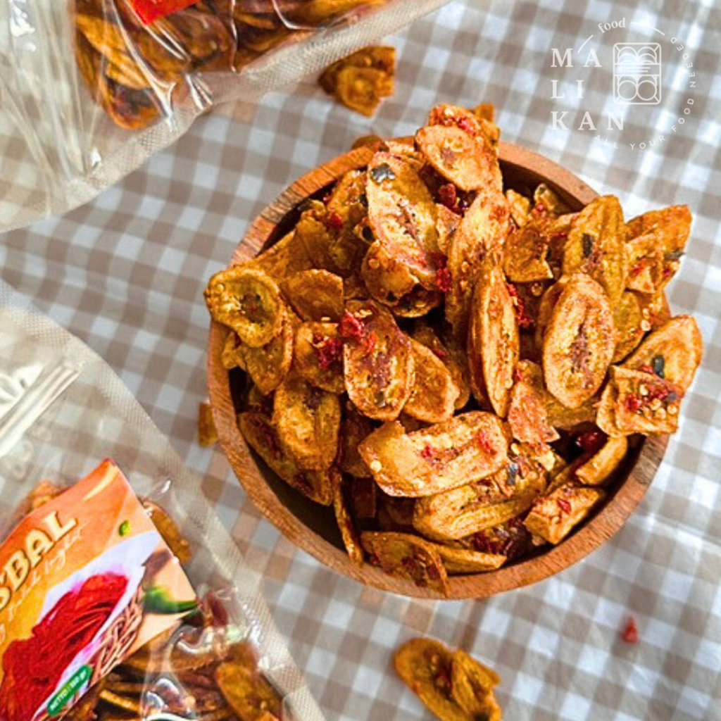 

Camilan Pisang Pedas 350gr Keripik Buah Bumbu Balado Lengket Premium