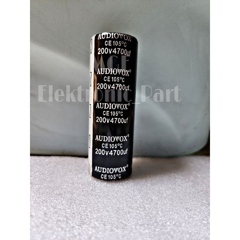 ELCO AUDIOVOX 4700uf/200v/250v & 15.000uf/100v Hitam