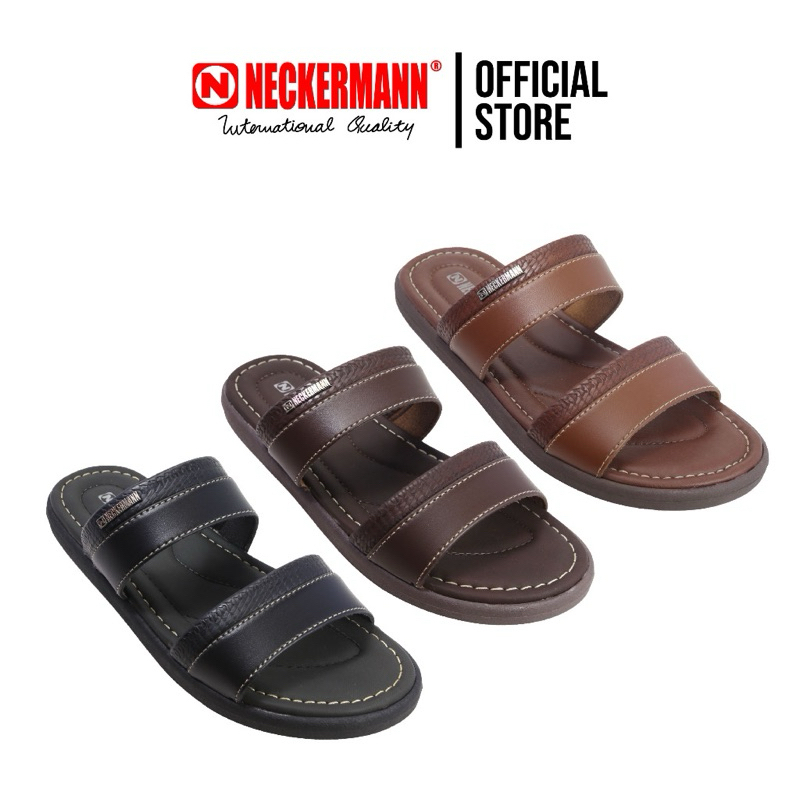 Sandal Kulit Pria Neckermann Original - Sendal Slide Pria Neckerman Vermont 112