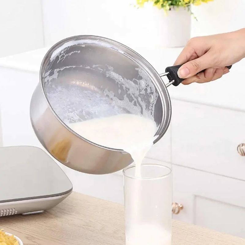 PANCI SUSU STAINLESS STEEL NAGAKO + TUTUP KACA PANCI SUSU PANCI STAINLESS PANCI SUSU STAINLESS TEBAL