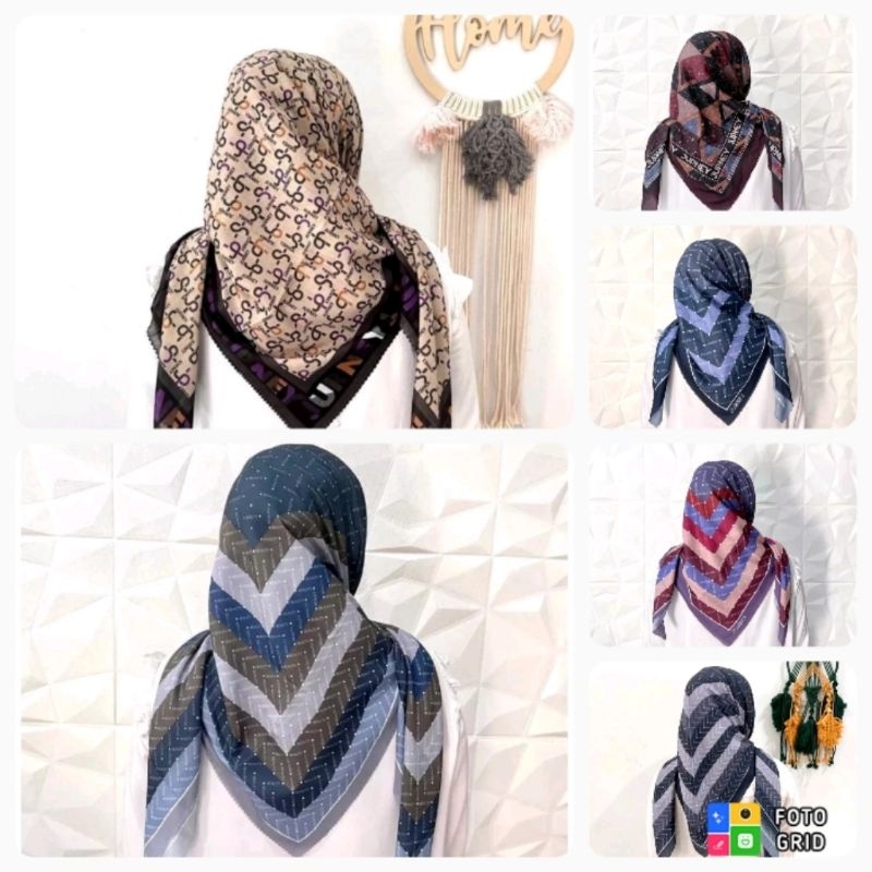 KERUDUNG SEGI EMPAT HIJAB JILBAB MOTIF JURNAY SERIES SUBLIM PREMIUM 2023