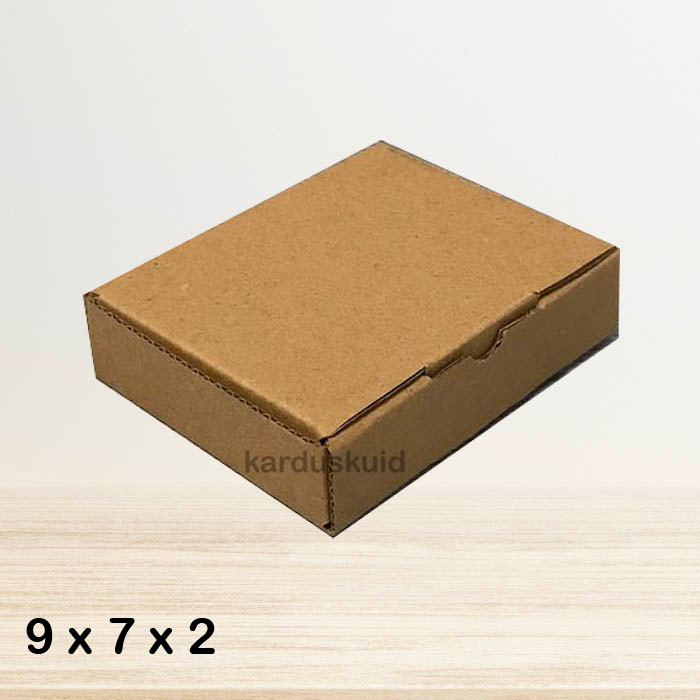 

Kardus 9 x 7 x 2 cm die cut tipe E Flute K150 box kotak karton packing