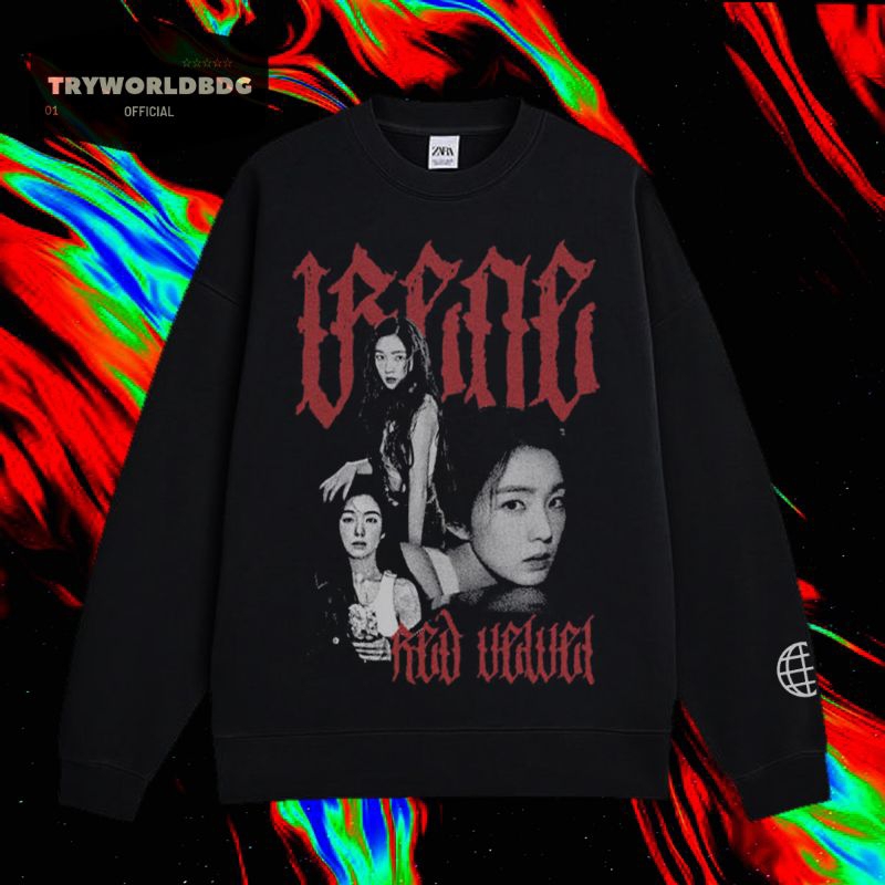 TRYWORLDBDG OFFICIAL "IRENE" CREWNECK | SWEATER | HOODIE | CREWNECK HITAM | CREWNECK EDISI K POP | C