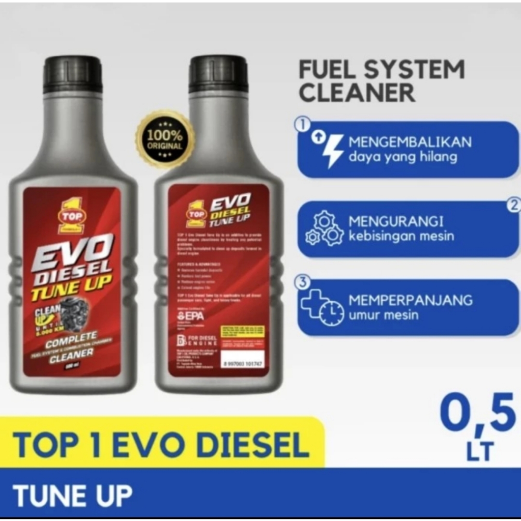 TOP1 EVO Diesel Tune Up TOP 1 Fuel System Chamber Cleaner 500ml