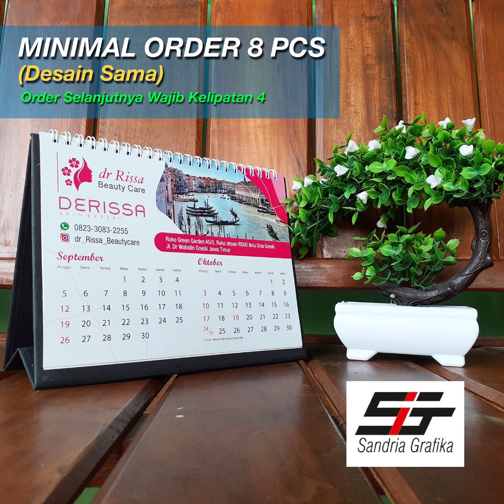 

Kalender Meja Custom, 7 lembar (7 Halaman)