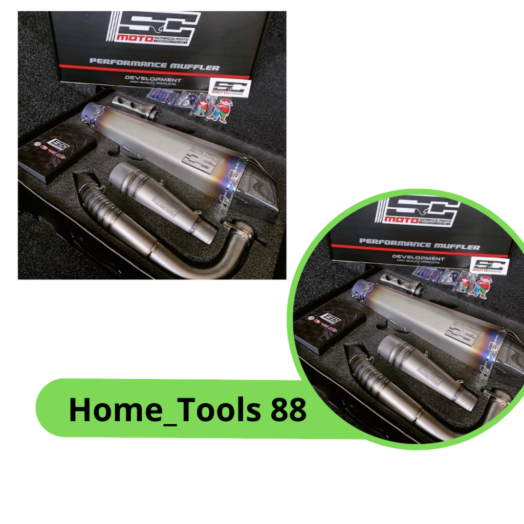 Knalpot SC Moto Daeng Sai4 Xmax X-Max Titanium Original Thailand