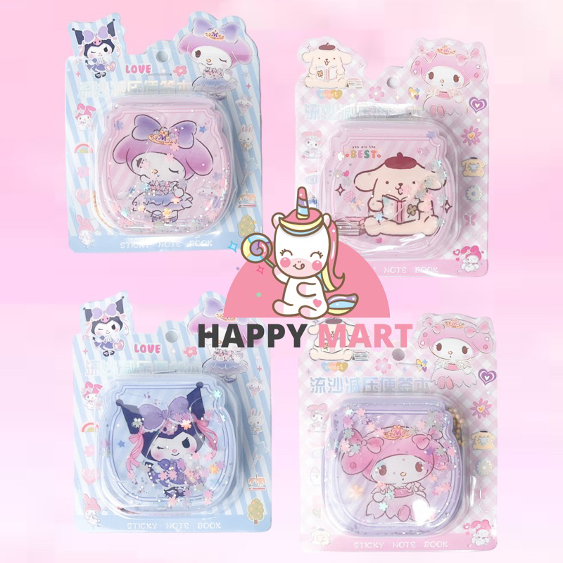 

Notes bubble air glitter sanrio melody/ kuromi / pompompurin