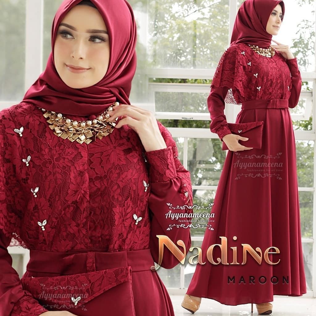 SALSA DRESS Baju Gamis Brokat Lebaran model terbaru 2024  Baju Brukat Gamis Brokat Modern Baju Gamis